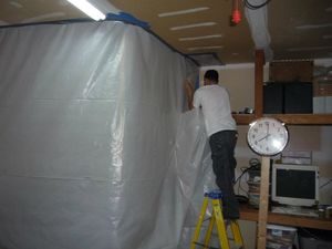 Water Damage Restoration Sealing In Mold With A Vapor Barrier